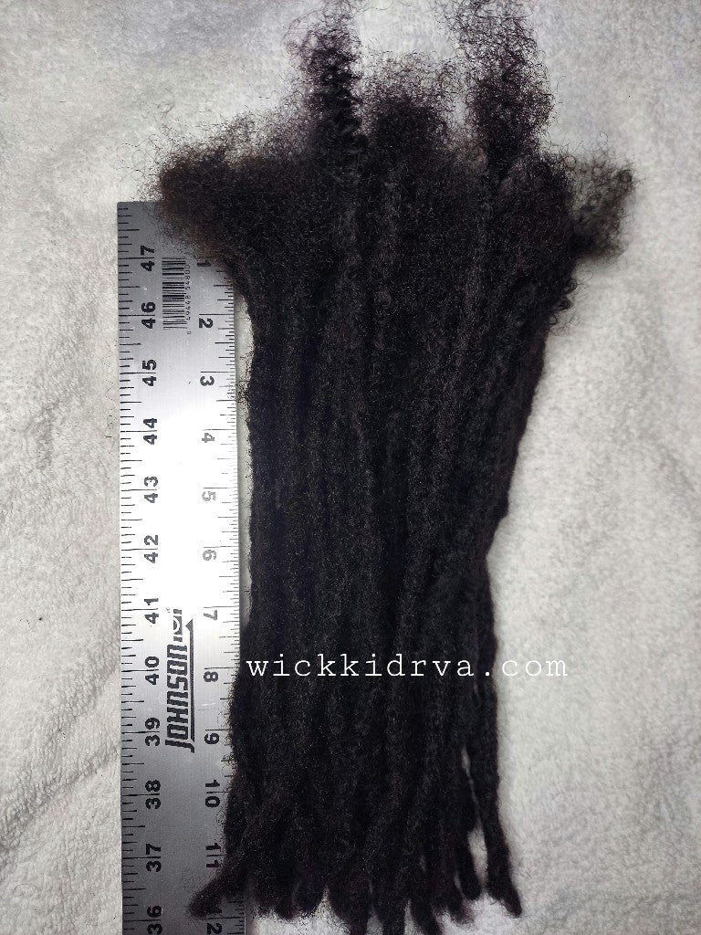 Extensiones Loc hechas a mano de cabello 100% humano de 10 pulgadas | Wickkidrva